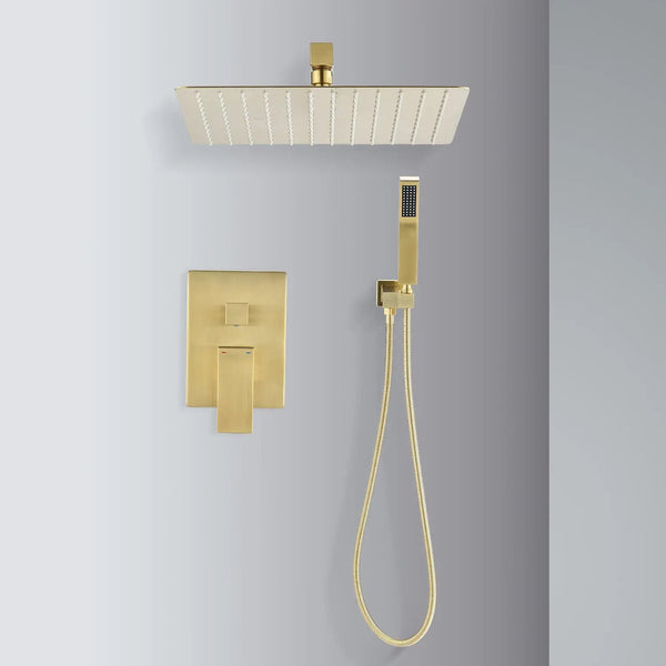 10 Inch Shower Head Bathroom Luxury Rain Mixer Shower Complete Combo Set