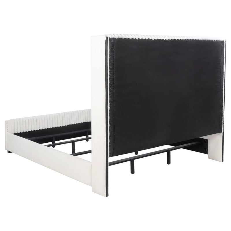 Natasha 65-inch Upholstered California King Bed Cream by Unique Piece Furniture