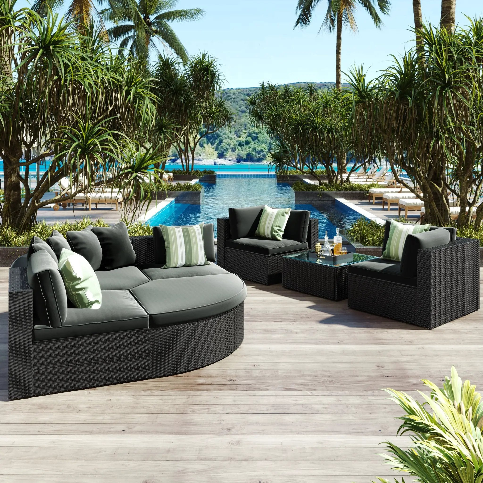 GO 7-Piece Outdoor Wicker Sofa Set by HouseOfZazla
