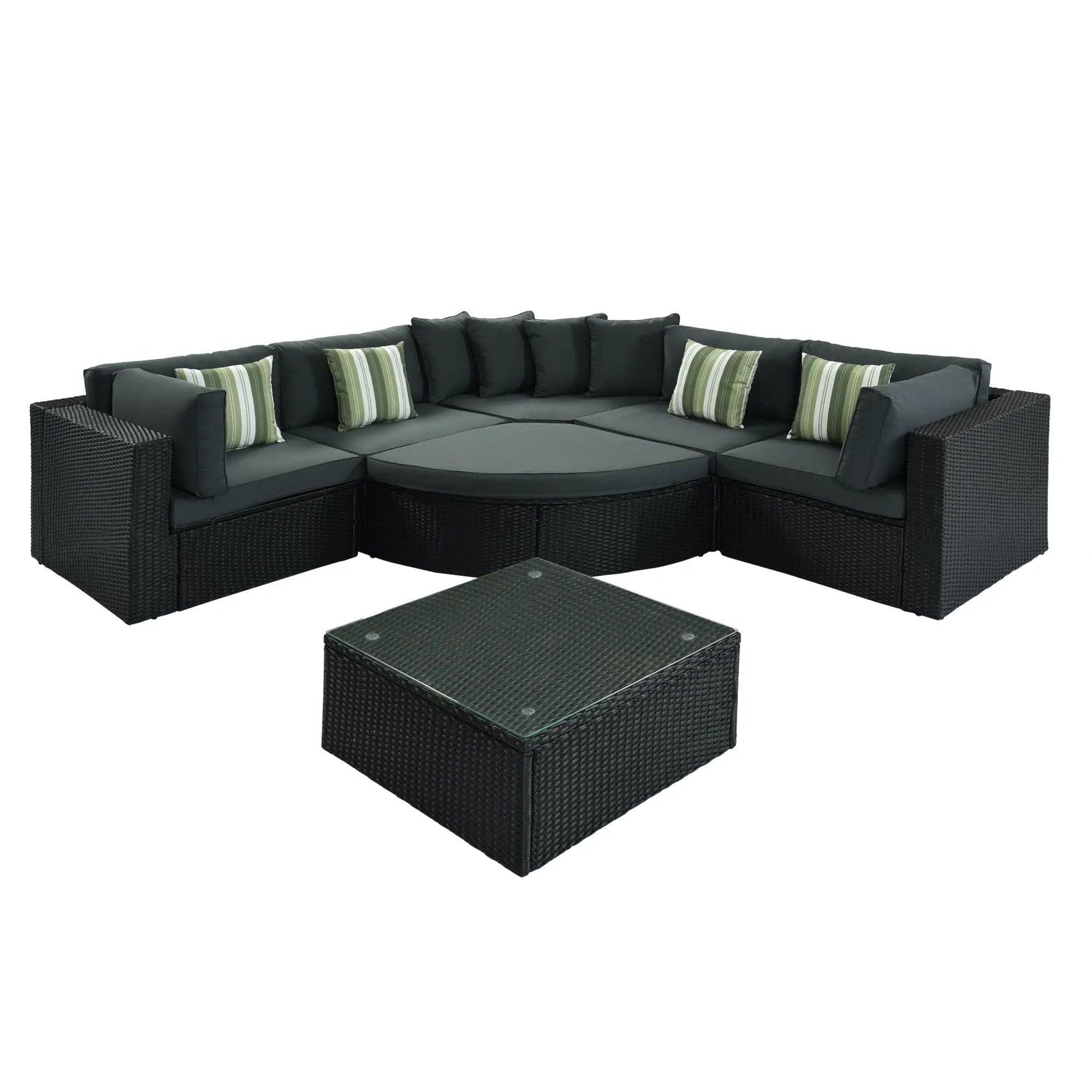 GO 7-Piece Outdoor Wicker Sofa Set by HouseOfZazla