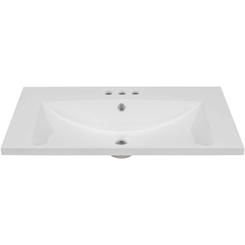 30" Single Bathroom Vanity Top with Undermount Ceramic Sink by HouseOfZazla
