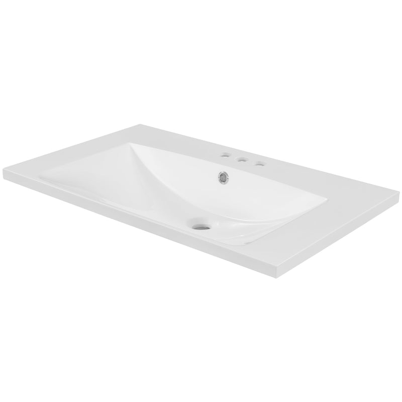 30" Single Bathroom Vanity Top with Undermount Ceramic Sink by HouseOfZazla
