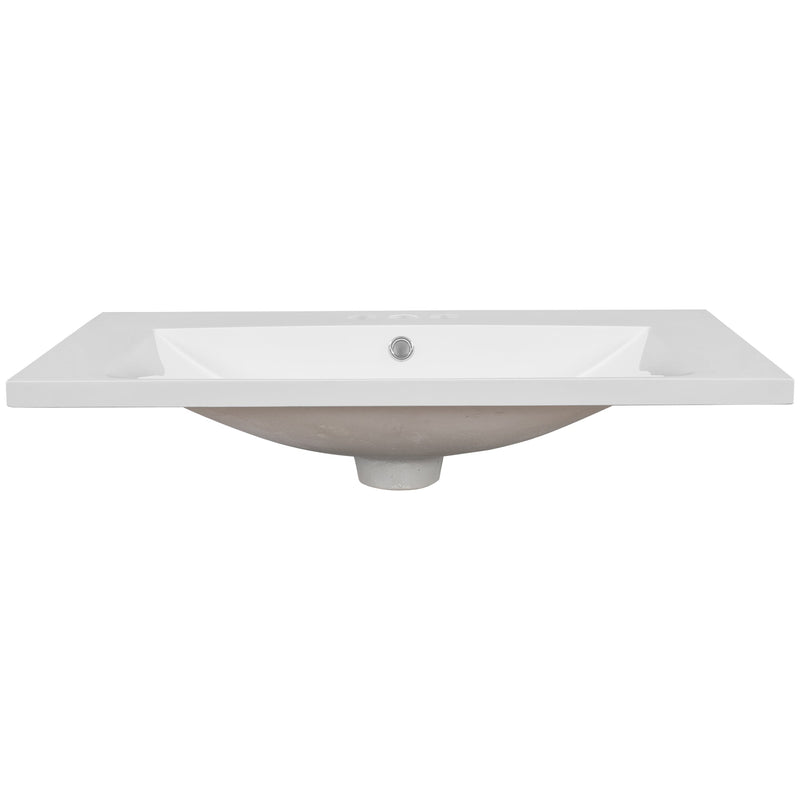 30" Single Bathroom Vanity Top with Undermount Ceramic Sink by HouseOfZazla