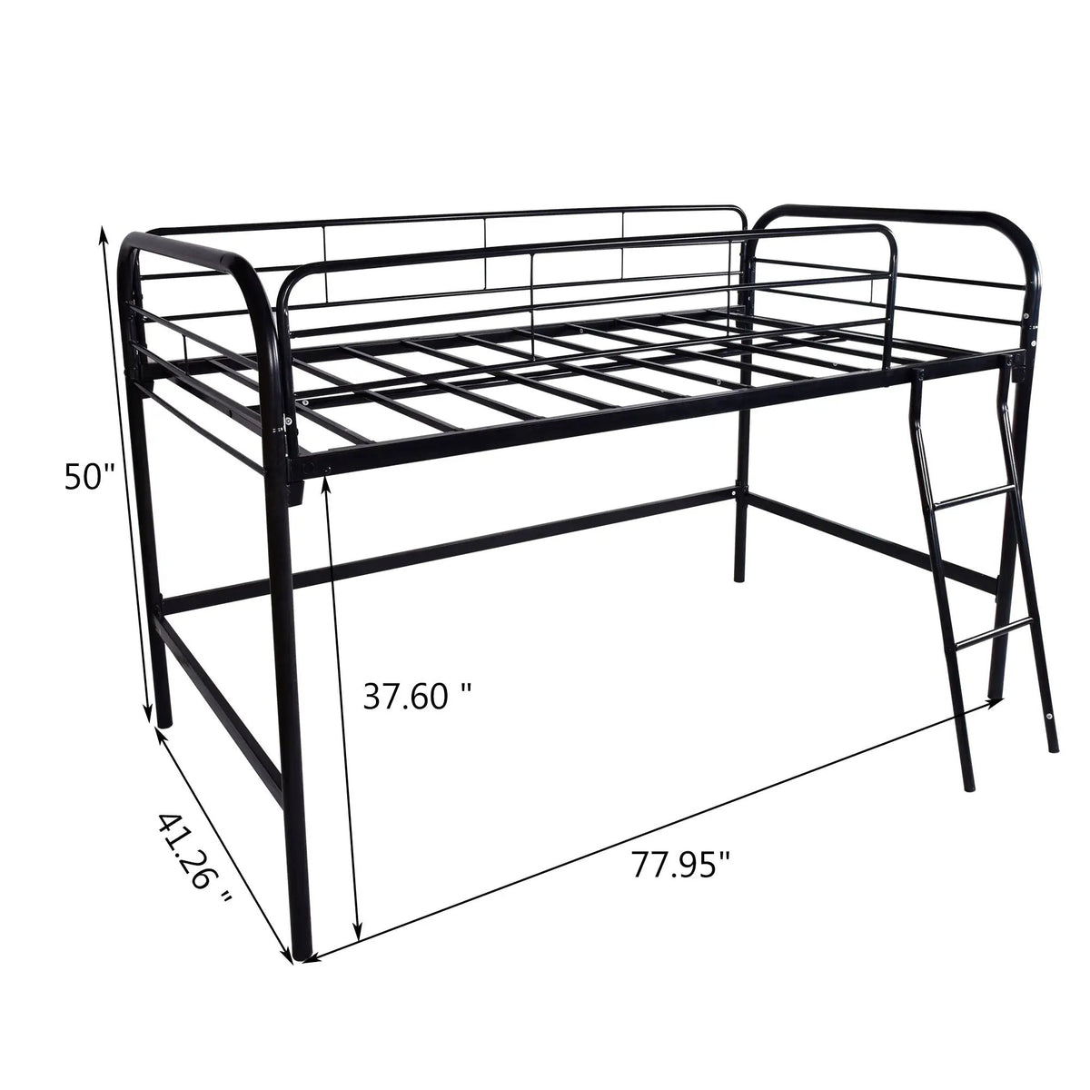 Metal Twin Loft Bed by HouseOfZazla