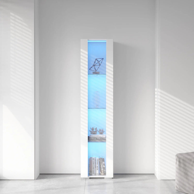 Side Cabinet with Aluminum Strip Lamp by HouseOfZazla
