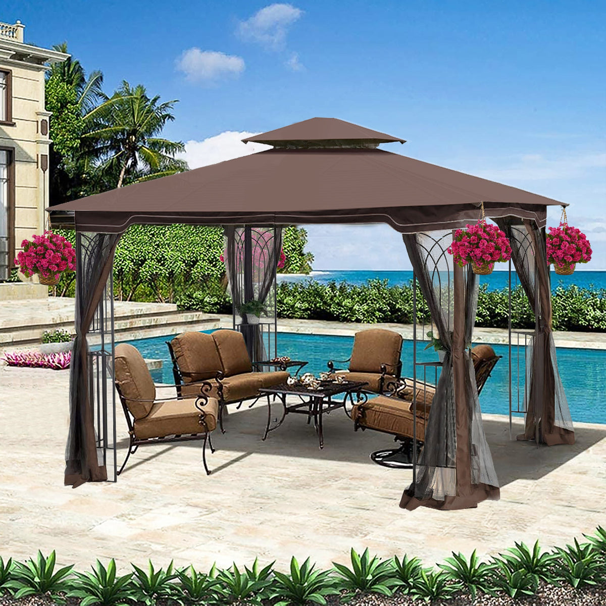 10x10 Outdoor Patio Gazebo Canopy Tent, photo 7 of 10