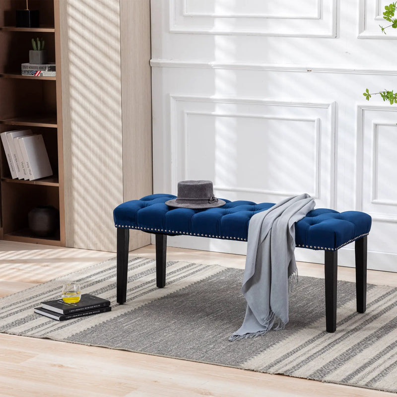 Heng Ming Upholstered Tufted Bench Ottoman by HouseOfZazla