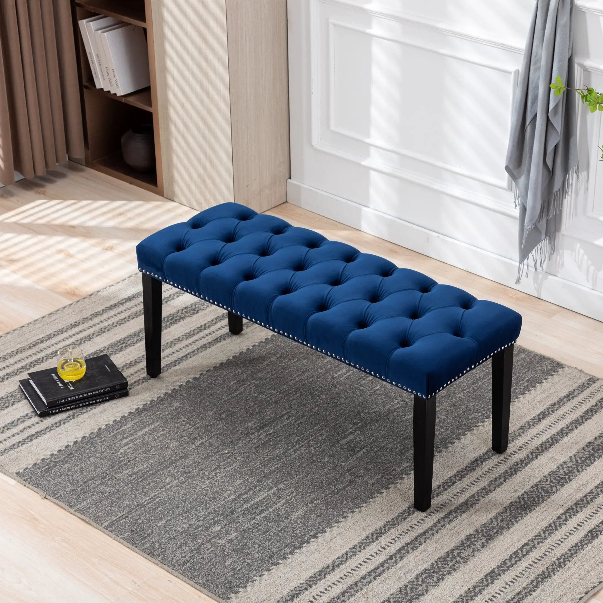 Heng Ming Upholstered Tufted Bench Ottoman by HouseOfZazla