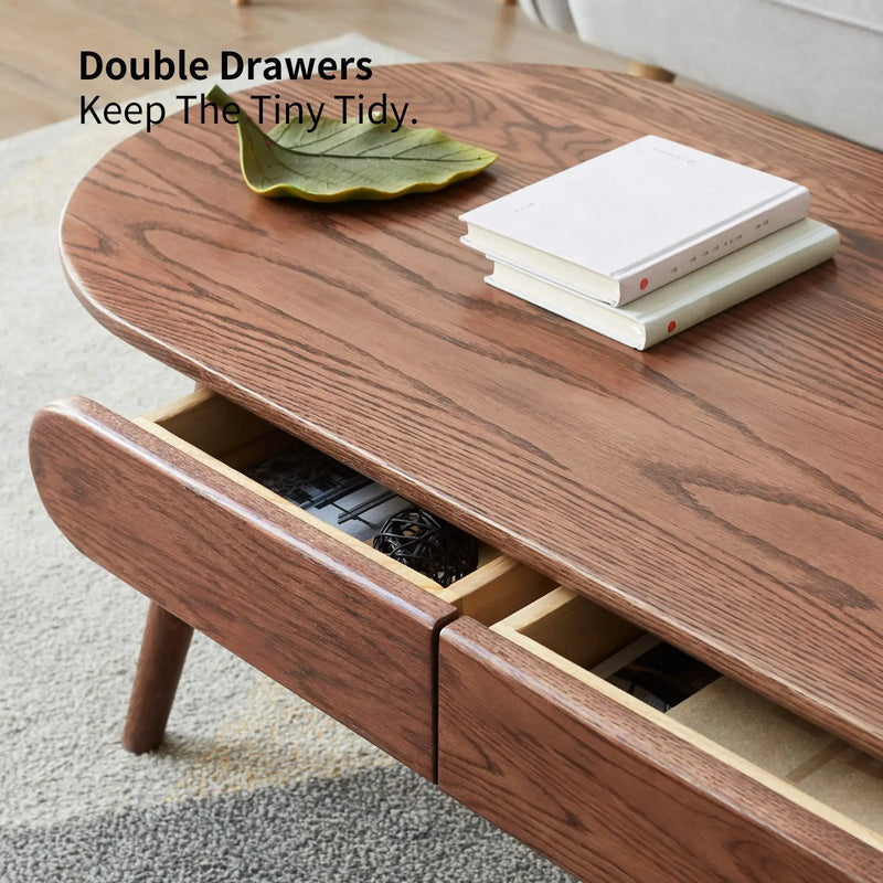 Capsule Centre Table - Solid Oak Wood Coffee Table by HouseOfZazla