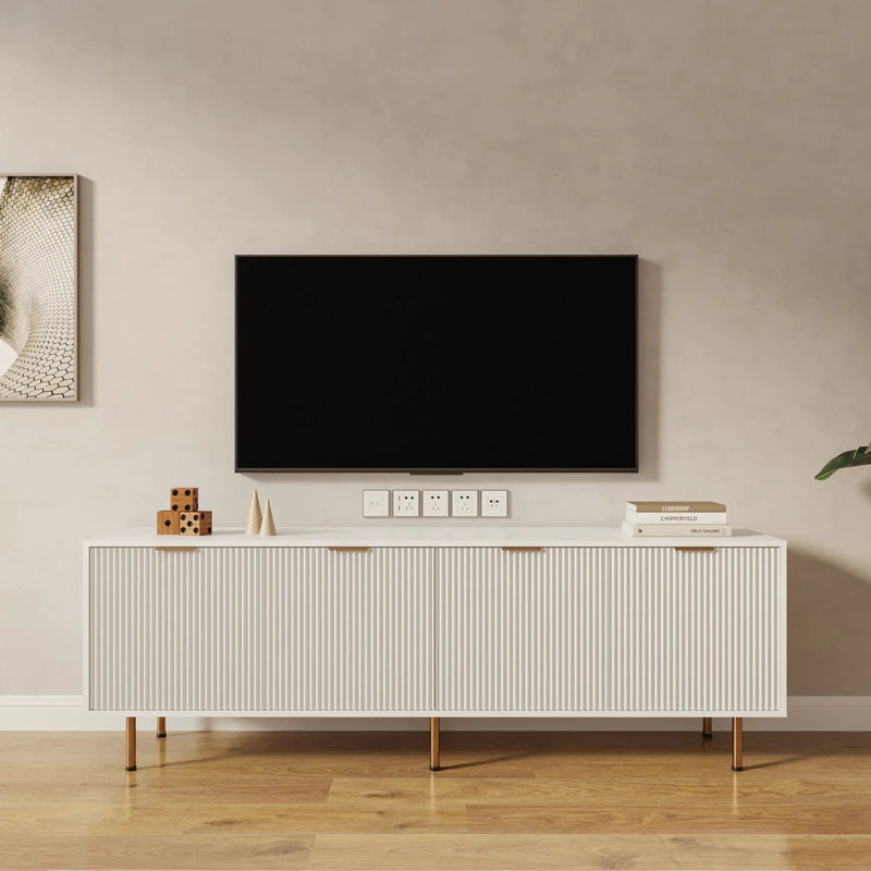 Modern Warm White TV Cabinet by HouseOfZazla