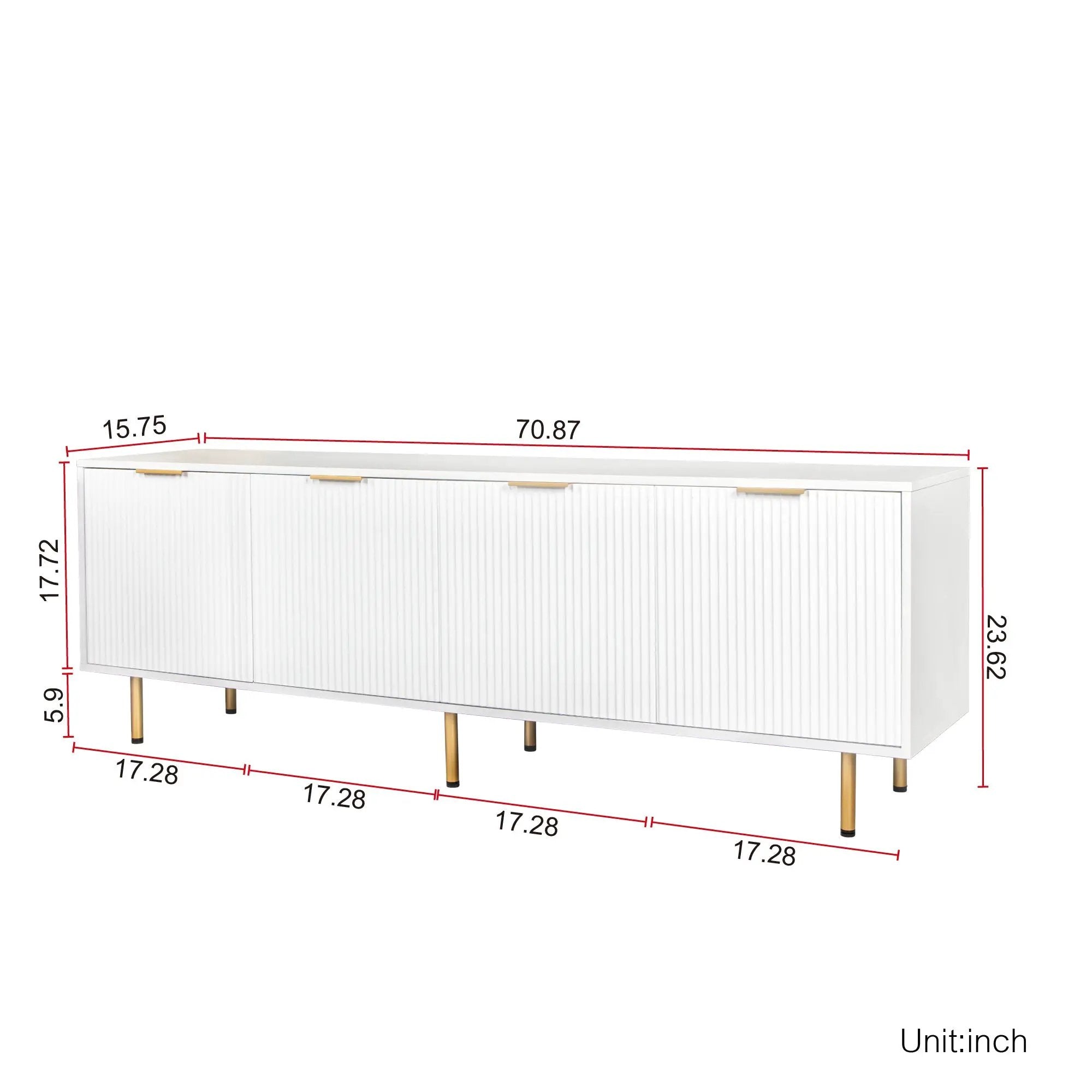 Modern Warm White TV Cabinet by HouseOfZazla