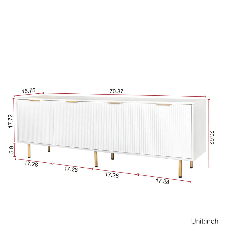 Modern Warm White TV Cabinet by HouseOfZazla