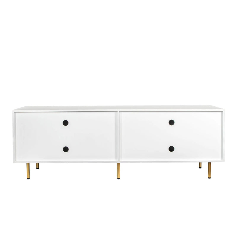 Modern Warm White TV Cabinet by HouseOfZazla