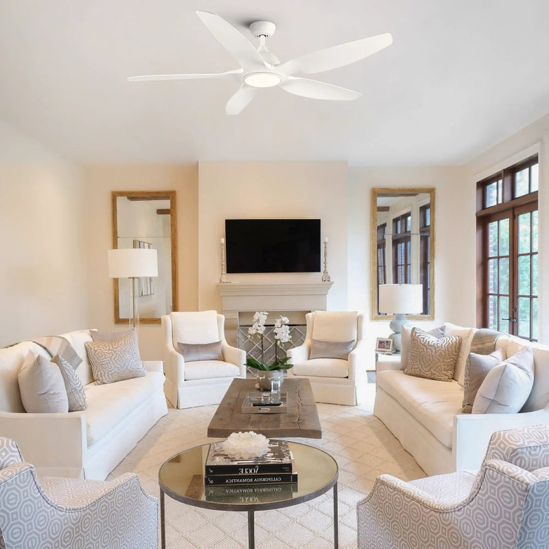 Modern 60-Inch Integrated LED Ceiling Fan Lighting by HouseOfZazla