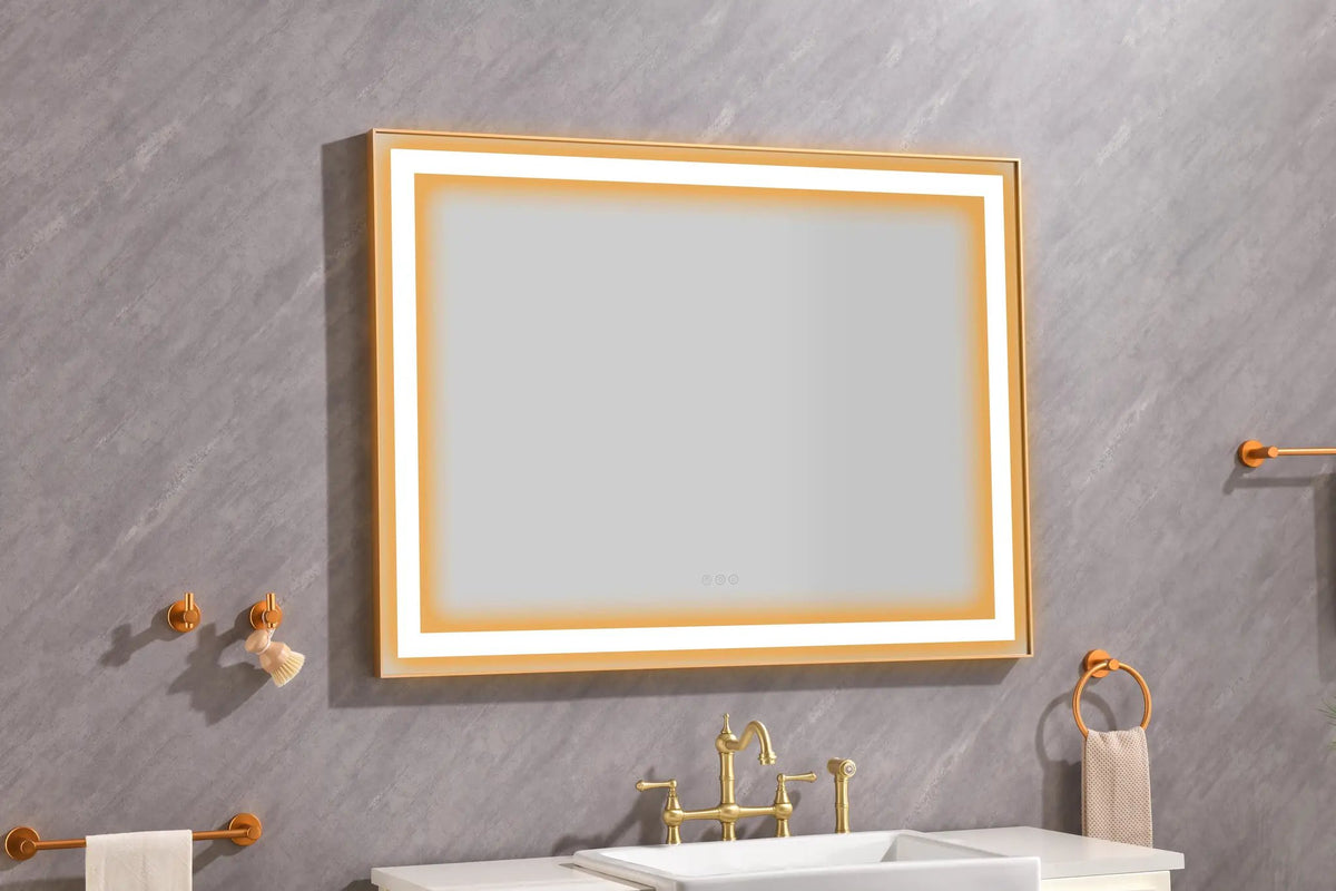 48"x36" LED Lighted Bathroom Wall Mounted Mirror by HouseOfZazla