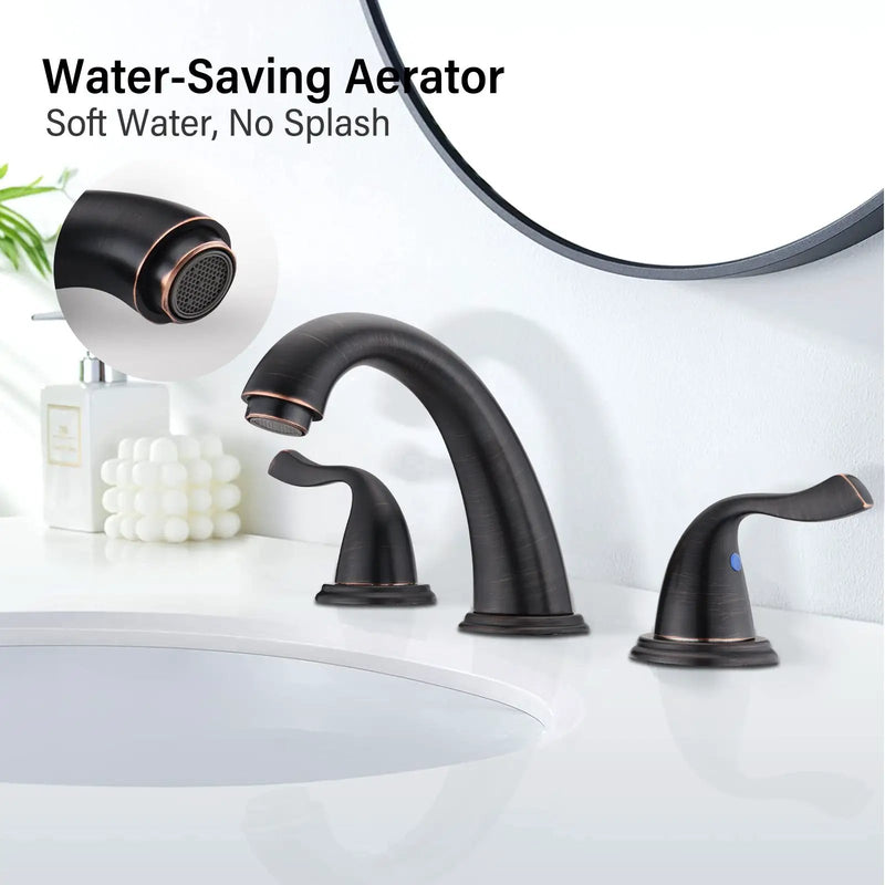 8-Inch 3-Hole 2-Handle Bathroom Sink Faucet, Oil Rubbed Bronze by HouseOfZazla