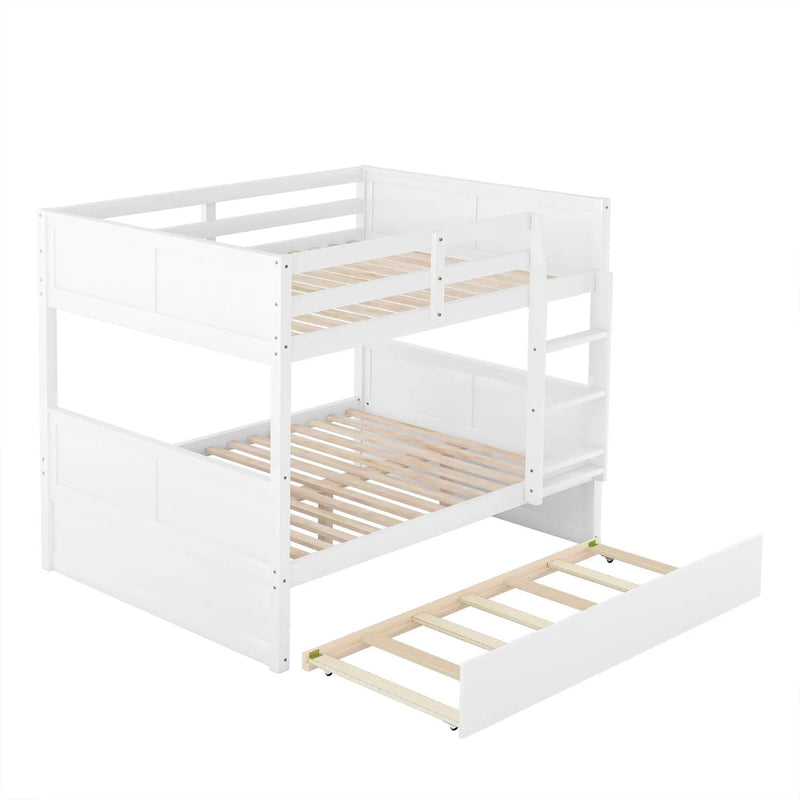 Full Over Full Bunk Bed with Twin Size Trundle by HouseOfZazla