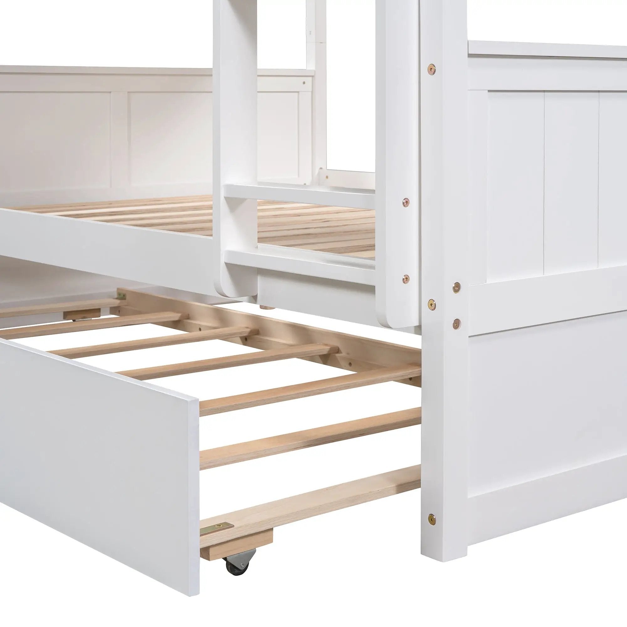 Full Over Full Bunk Bed with Twin Size Trundle by HouseOfZazla