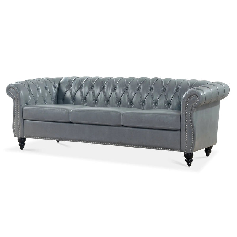 Rolled Arm Chesterfield 3 Seater Sofa by HouseOfZazla
