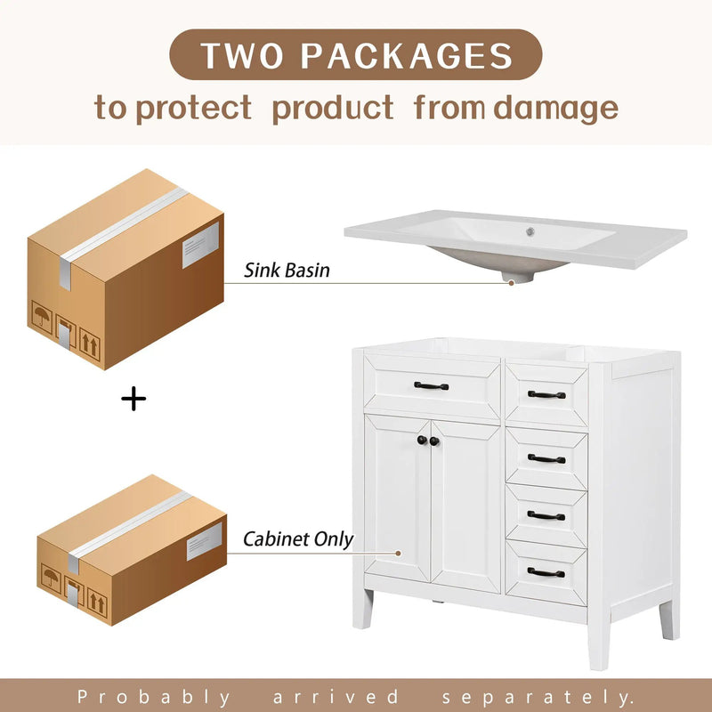 36" Bathroom Vanity With Sink Combo by HouseOfZazla
