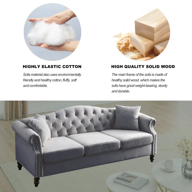 79" Chesterfield Sofa by HouseOfZazla