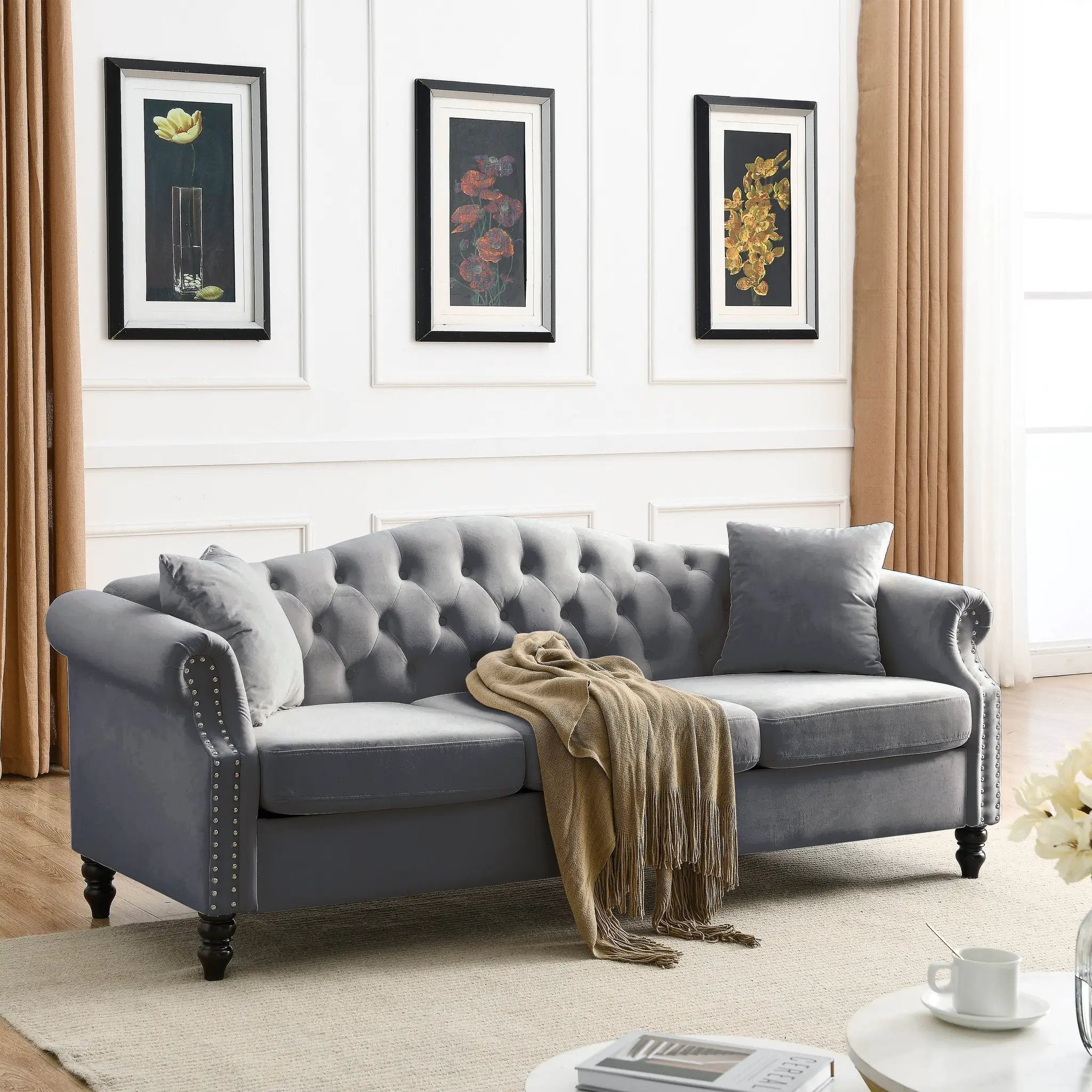79" Chesterfield Sofa by HouseOfZazla