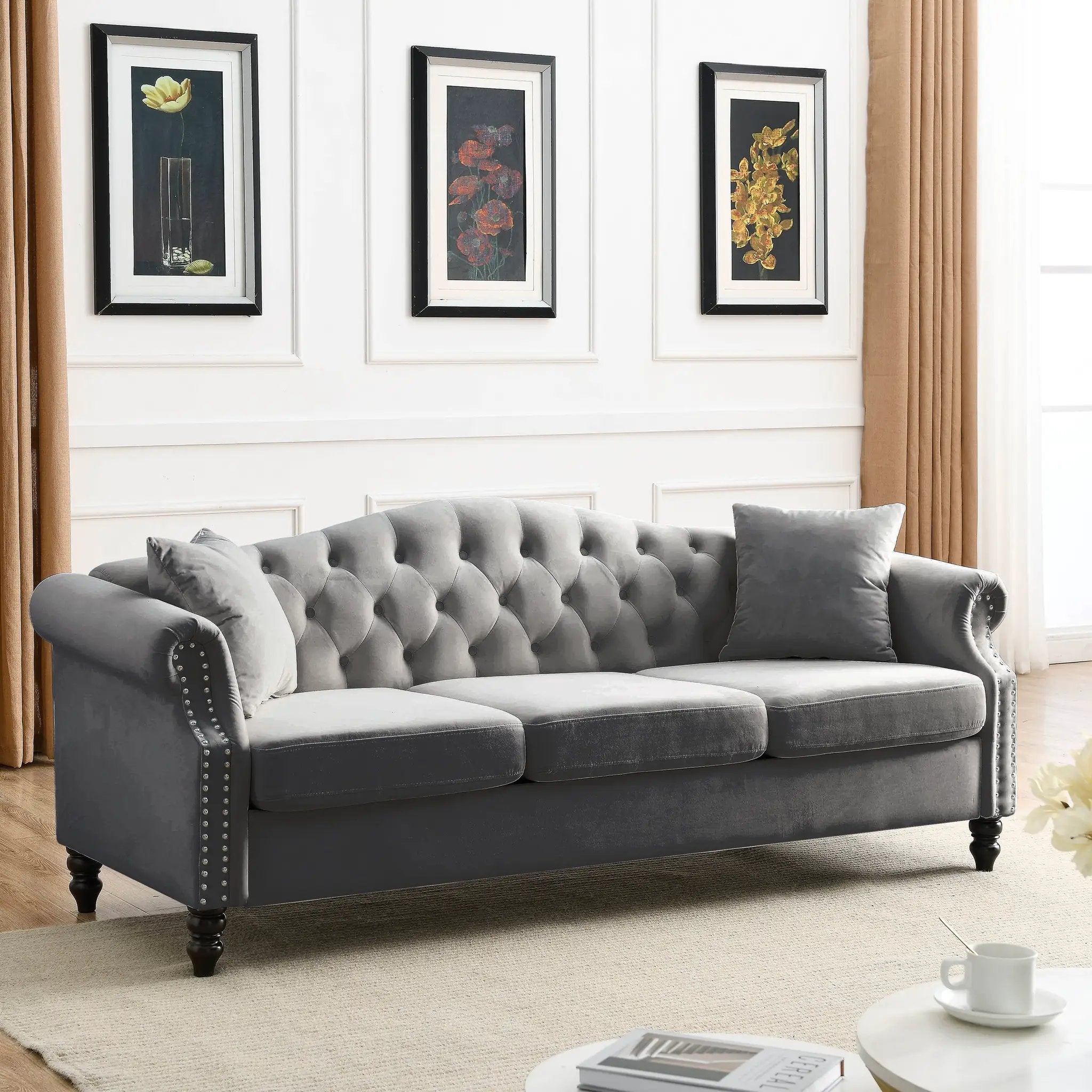 79" Chesterfield Sofa by HouseOfZazla