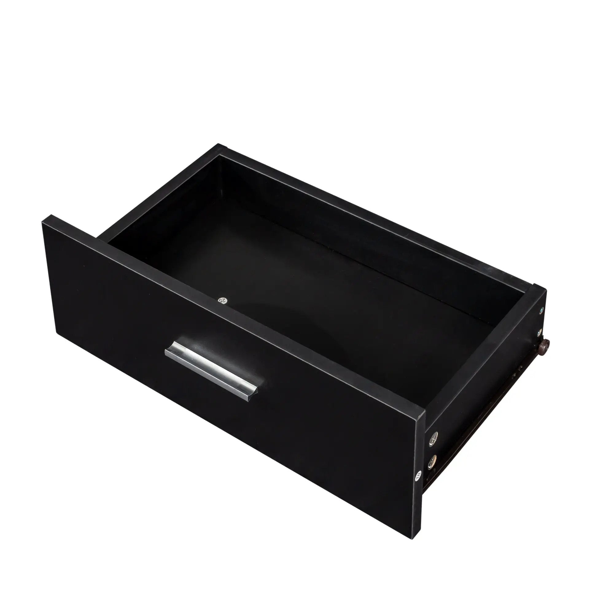 Black Modern Simple Hair Desk with Multi-Layer Storage by HouseOfZazla