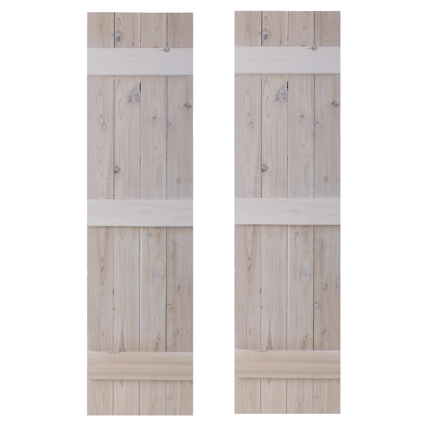Traditional Board & Batten Exterior Wood Shutters - Cedar - Set of 2 by Dogberrycollections