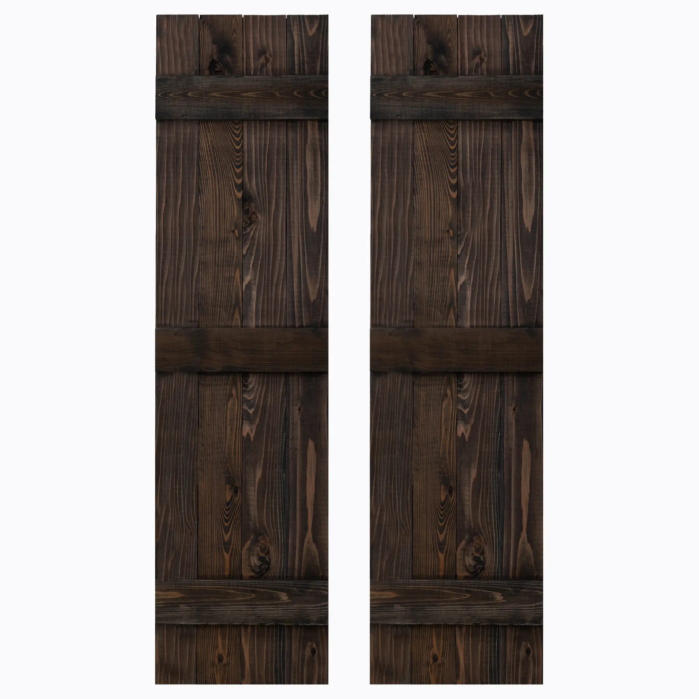Traditional Board & Batten Exterior Wood Shutters - Cedar - Set of 2 by Dogberrycollections