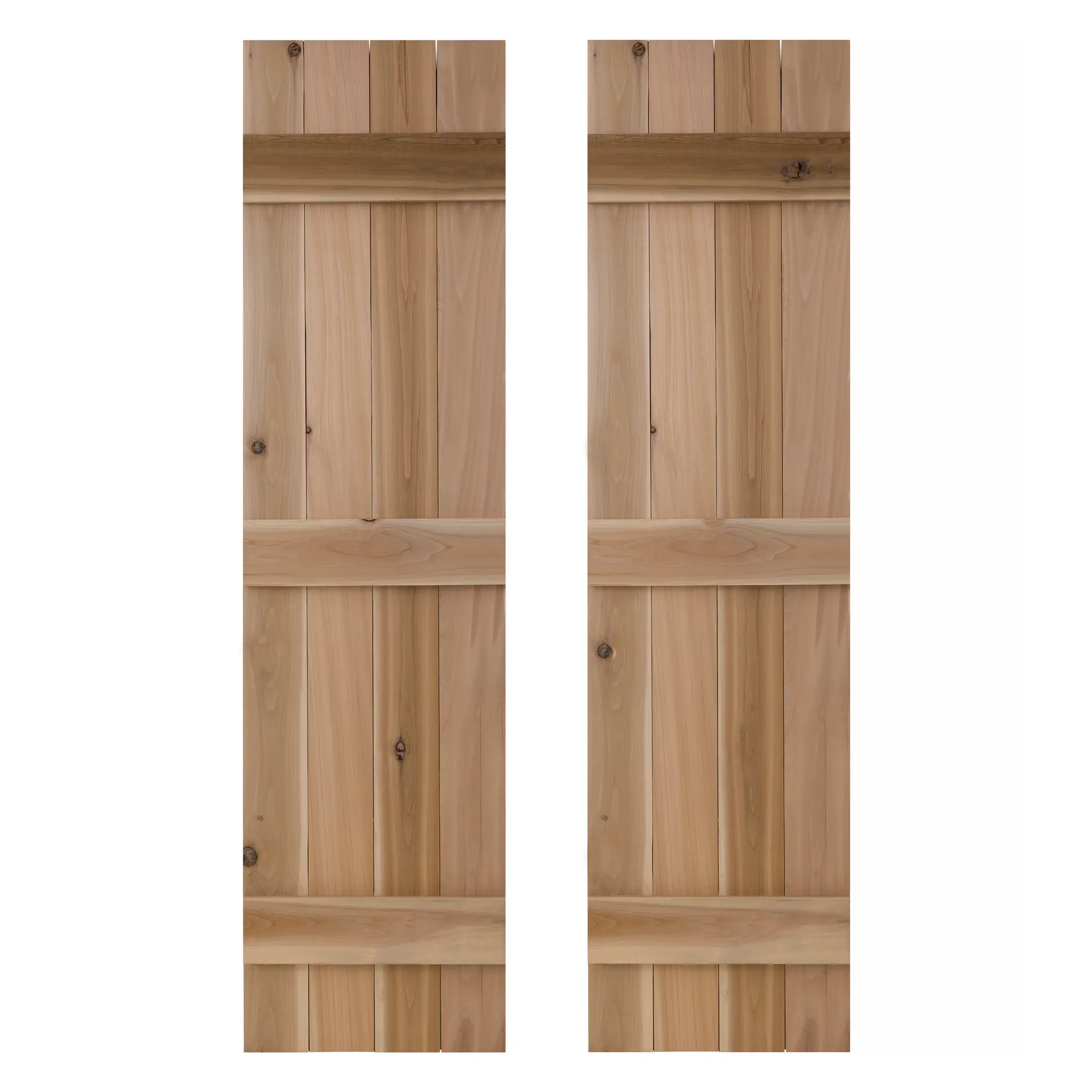 Traditional Board & Batten Exterior Wood Shutters - Cedar - Set of 2 by Dogberrycollections