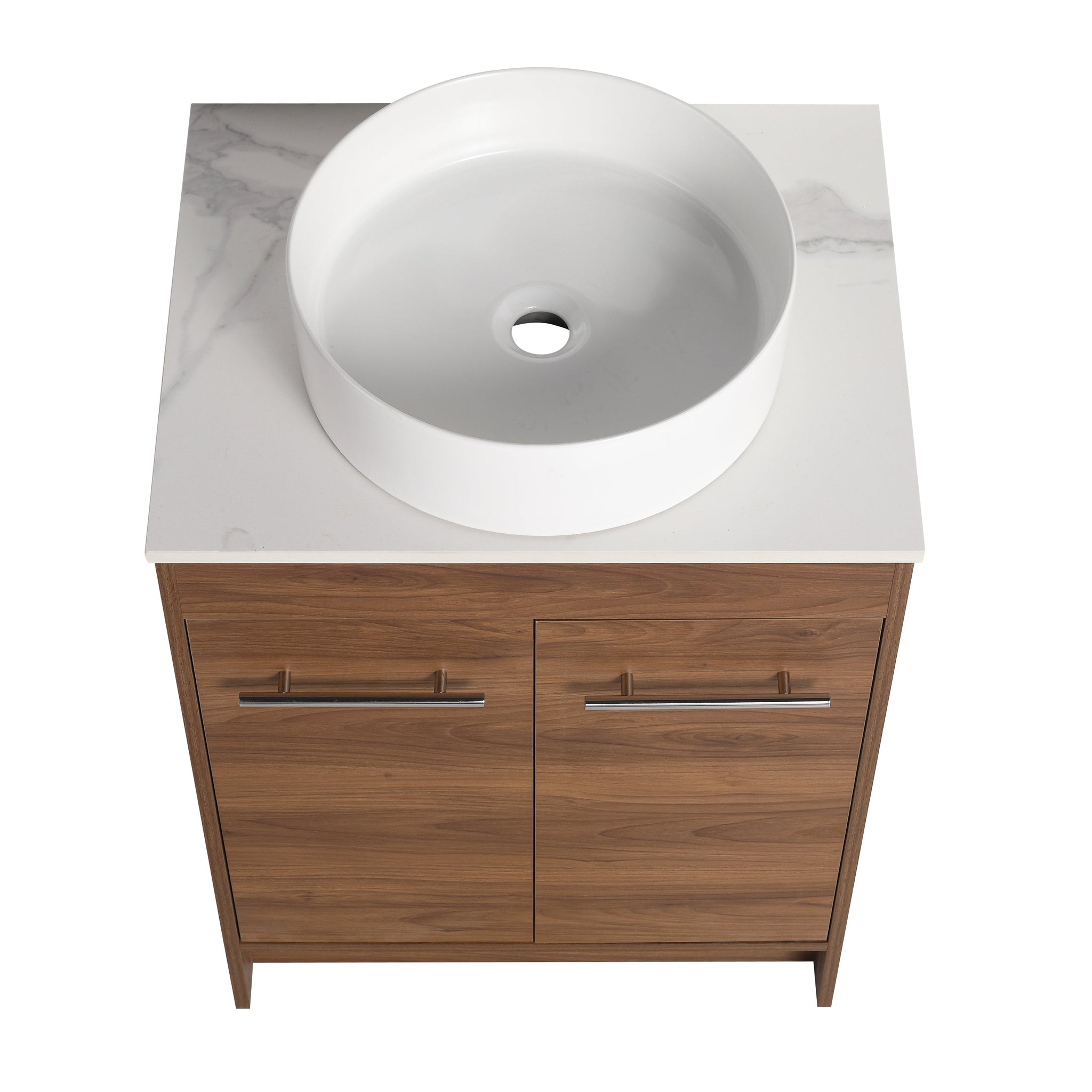 Ceramic Round Above Counter Bathroom Vessel Sink by HouseOfZazla