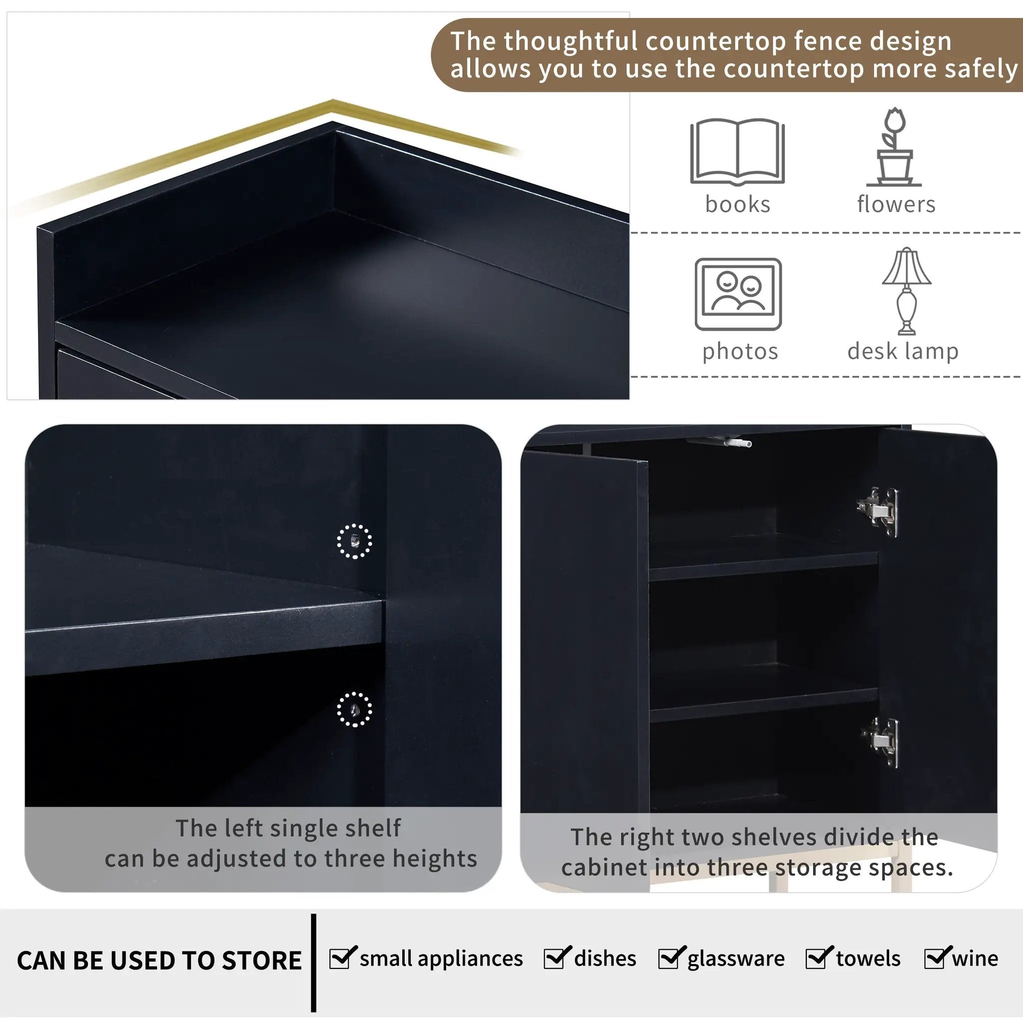 TREXM Modern Sideboard Buffet Cabinet by HouseOfZazla