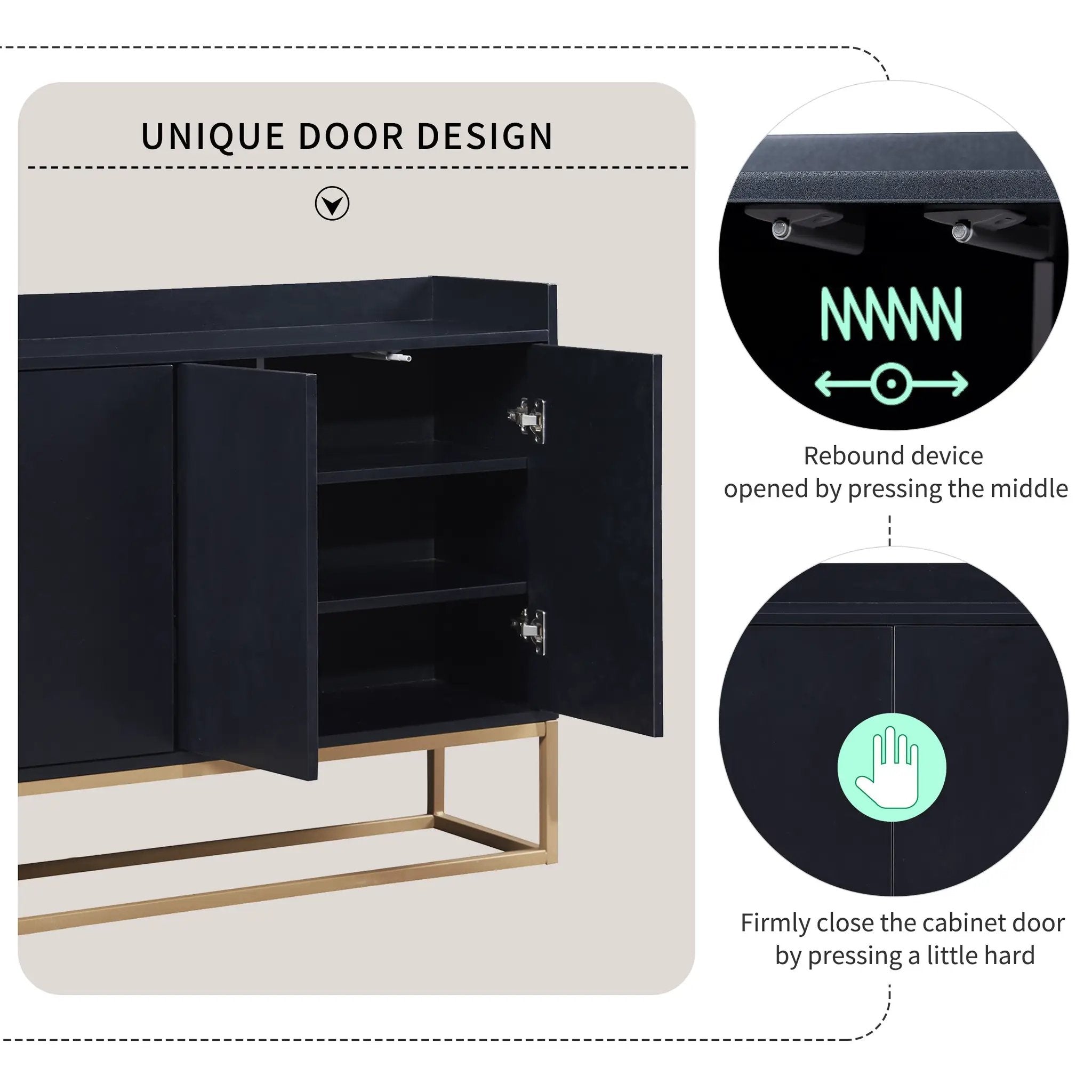 TREXM Modern Sideboard Buffet Cabinet by HouseOfZazla