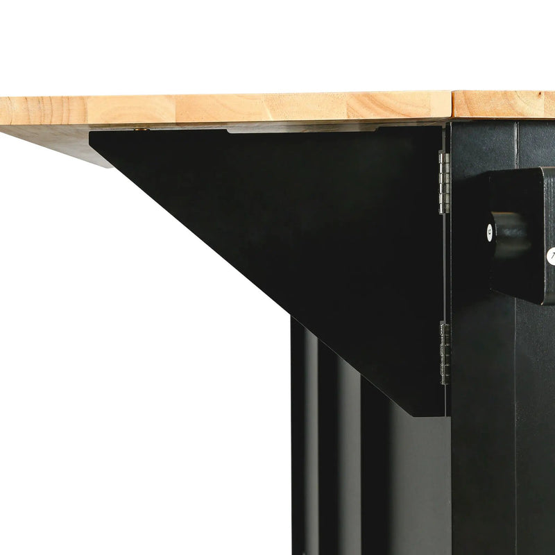 Rubber Wood Drop-Leaf Kitchen Cart with Storage by HouseOfZazla