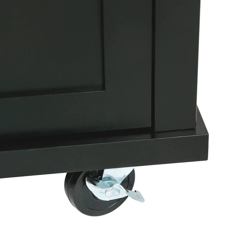 Rubber Wood Drop-Leaf Kitchen Cart with Storage by HouseOfZazla