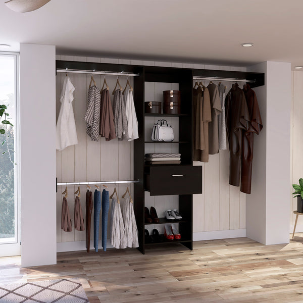 1-Drawer 4-Shelf Closet System in Wenge, photo 2 of 7