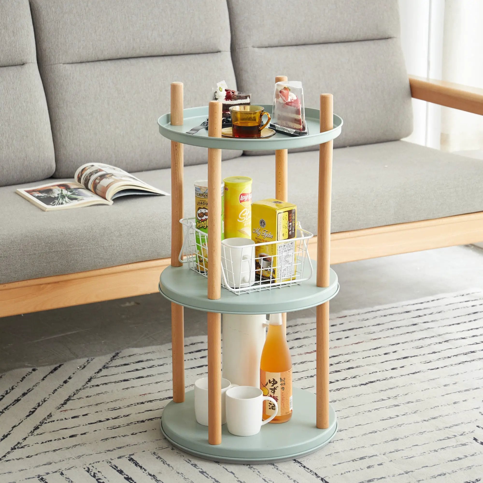 Storage Shelf: 360° Rotating Bookshelf by HouseOfZazla
