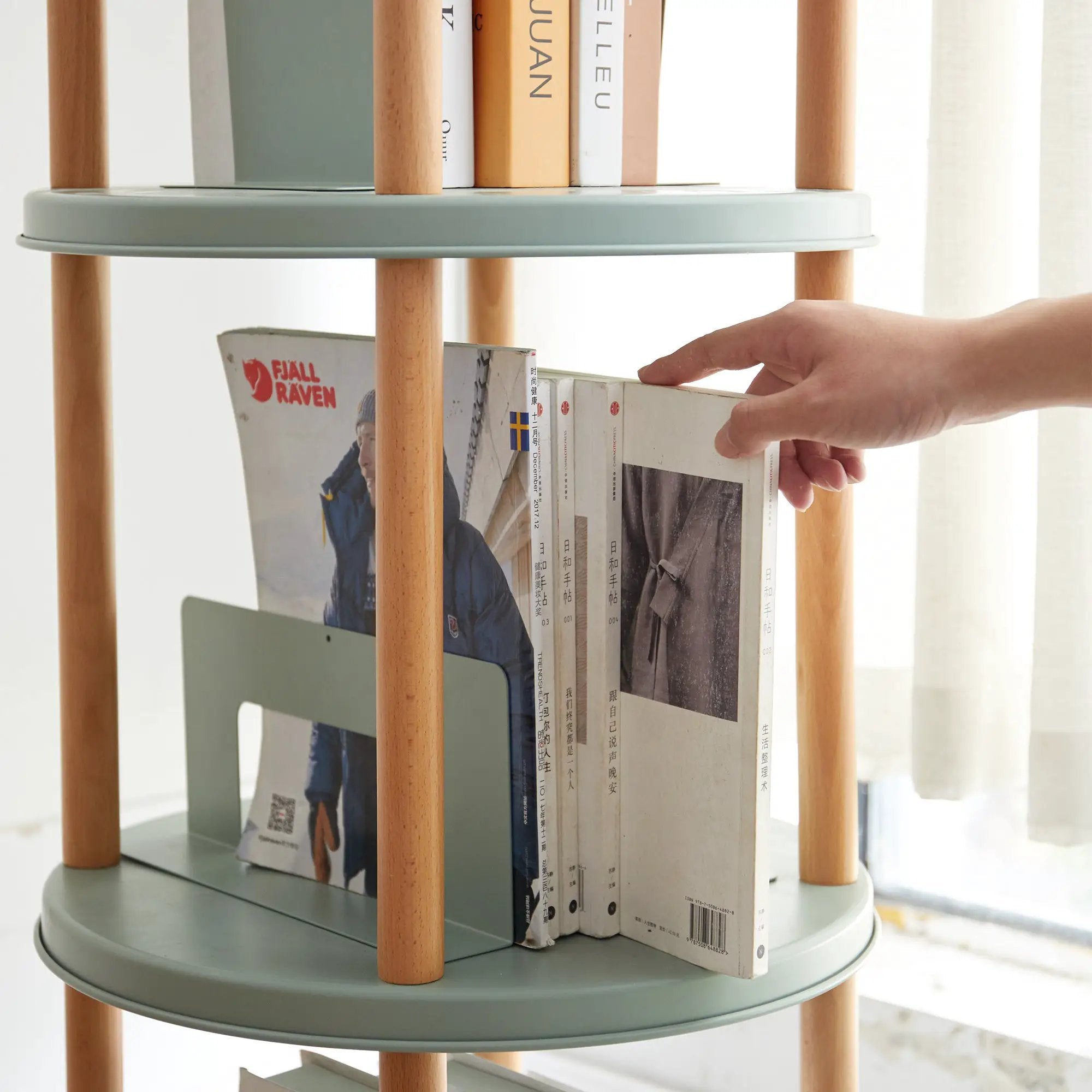 Storage Shelf: 360° Rotating Bookshelf by HouseOfZazla