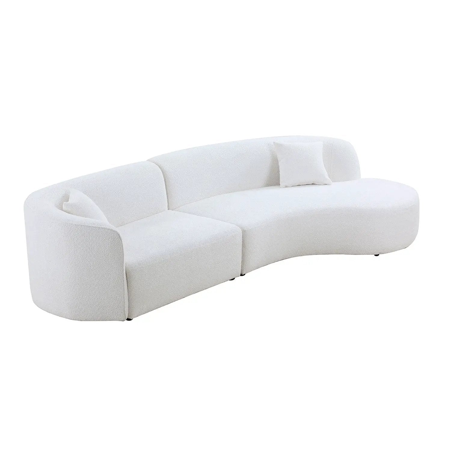 Luxury Modern Style Living Room Upholstery Curved Sofa Set by HouseOfZazla