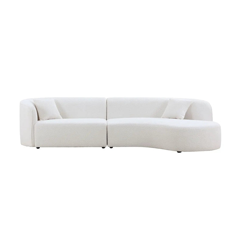 Luxury Modern Style Living Room Upholstery Curved Sofa Set by HouseOfZazla