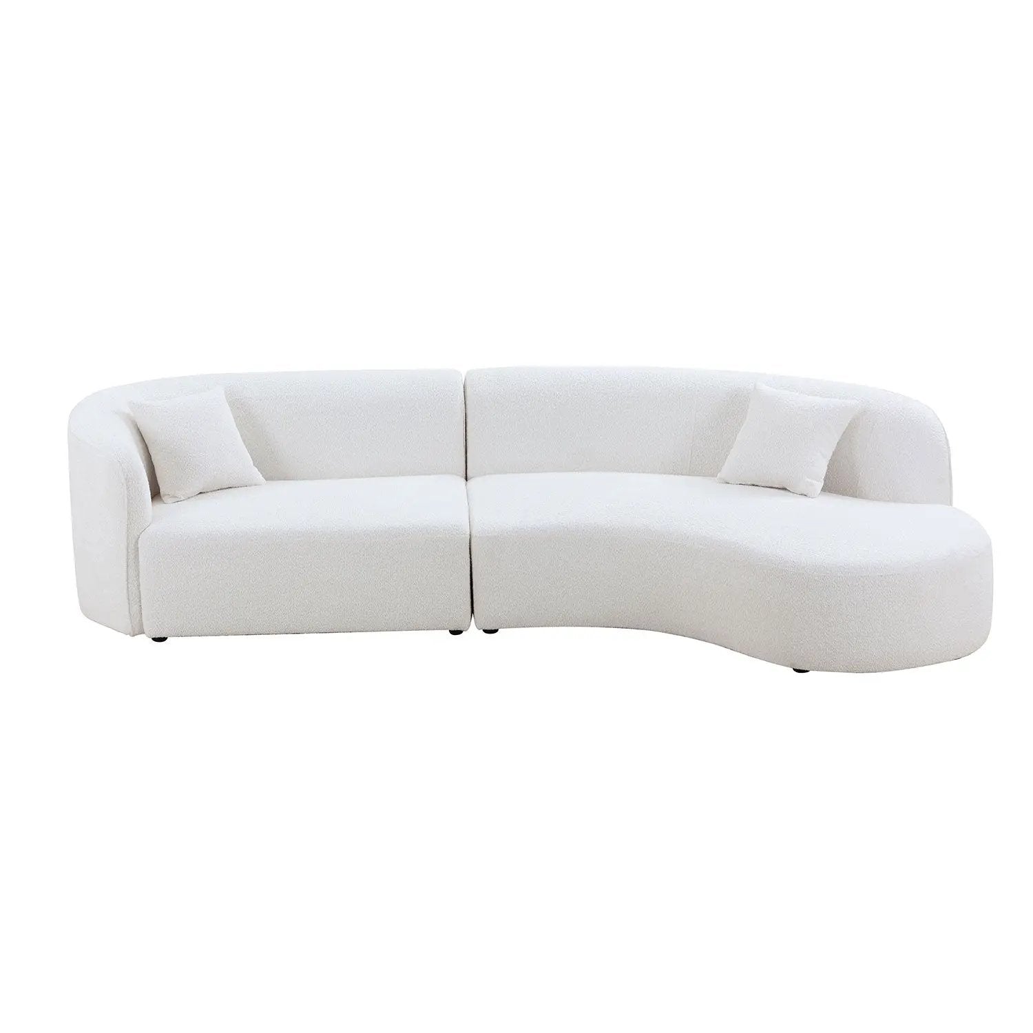 Luxury Modern Style Living Room Upholstery Curved Sofa Set by HouseOfZazla