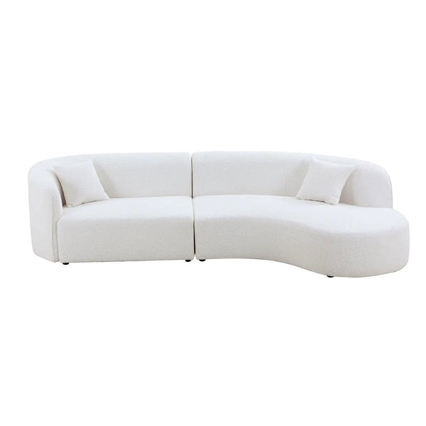 Luxury Modern Style Living Room Upholstery Curved Sofa Set