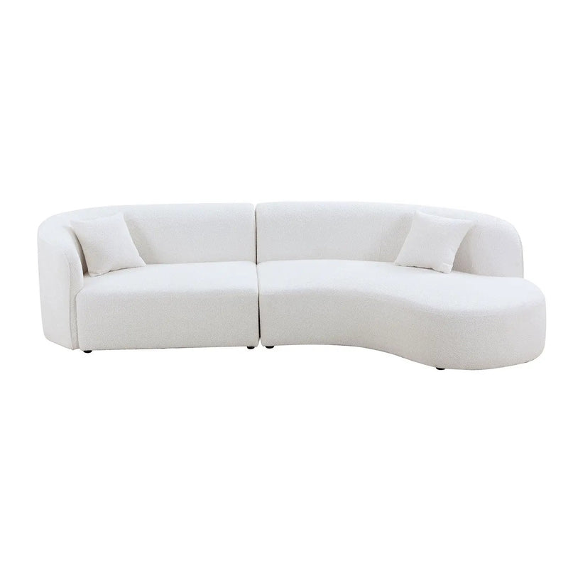 Luxury Modern Style Living Room Upholstery Curved Sofa Set by HouseOfZazla