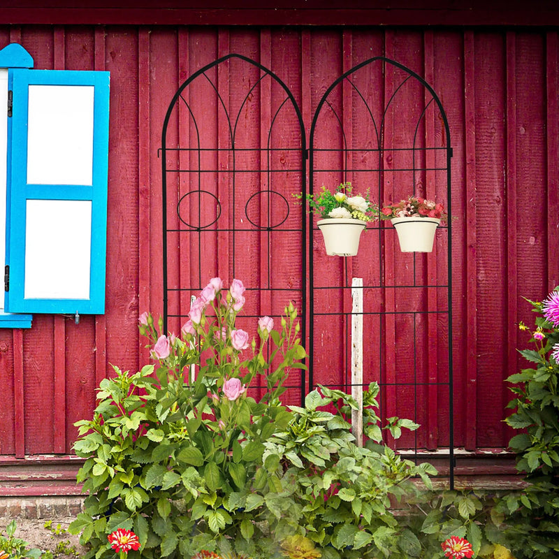 2 Pack Metal Garden Trellis 78.7" x 19.7" by HouseOfZazla