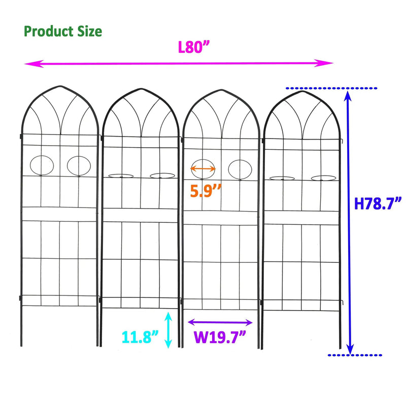 4 Pack Metal Garden Trellis by HouseOfZazla