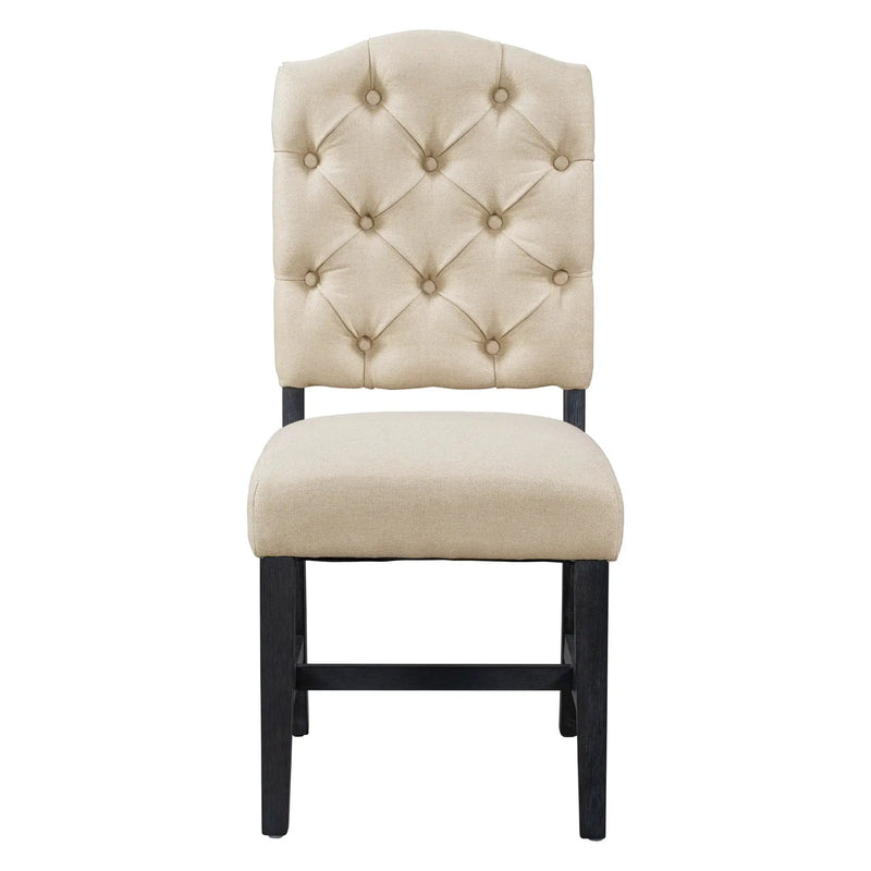 TREXM Retro Style Dining Chair Set with 4 Upholstered Chairs by HouseOfZazla