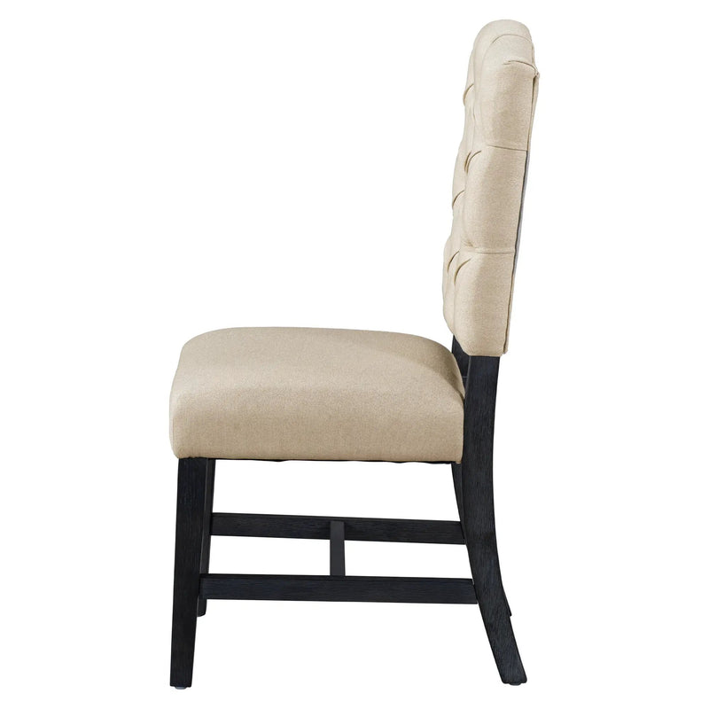 TREXM Retro Style Dining Chair Set with 4 Upholstered Chairs by HouseOfZazla