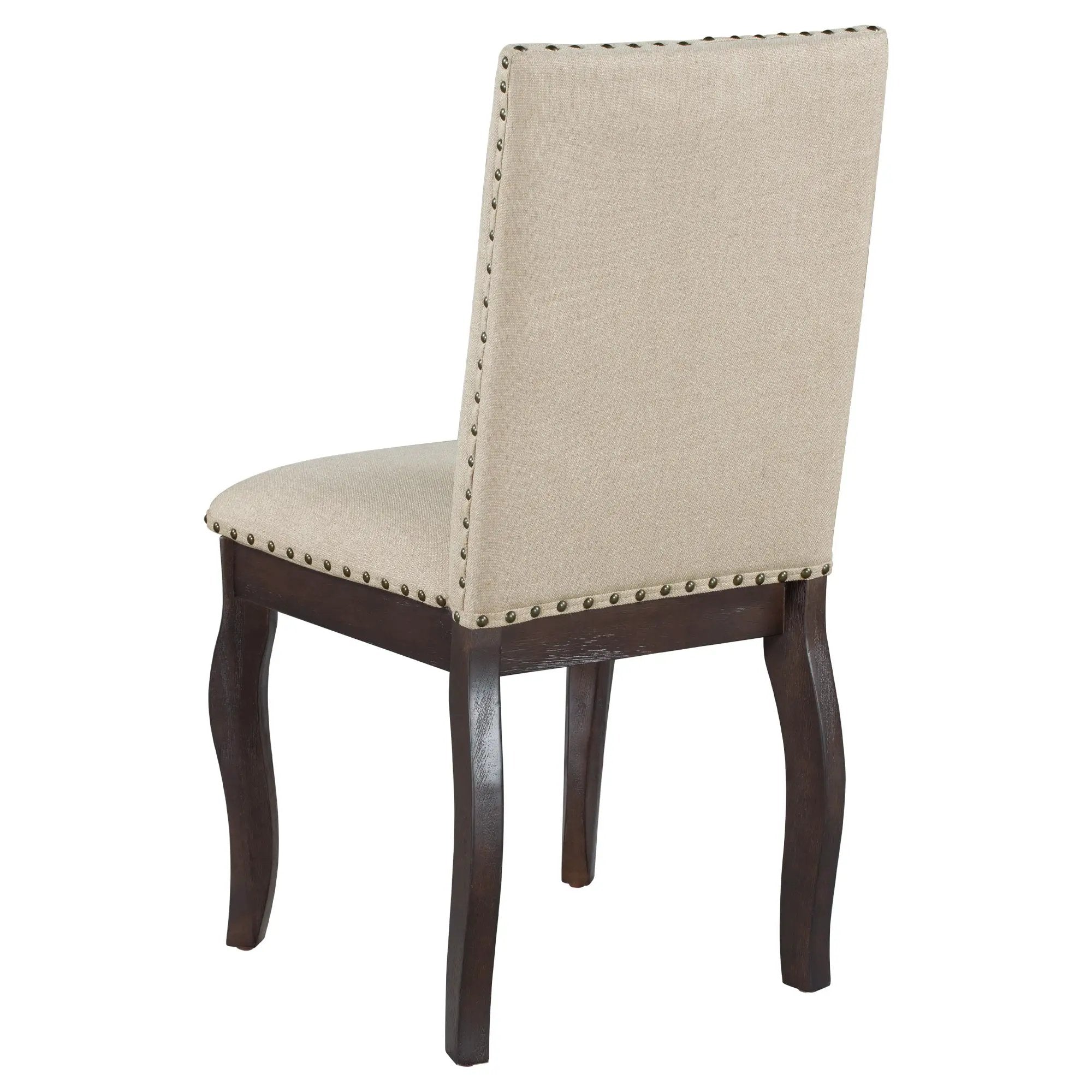 TREXM Set of 2 Dining Chairs with Nailhead (Espresso) by HouseOfZazla