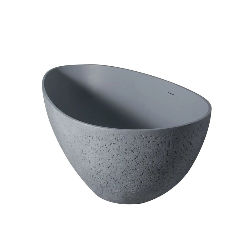 65 Inch Freestanding Solid Surface Soaking Bathtub by HouseOfZazla